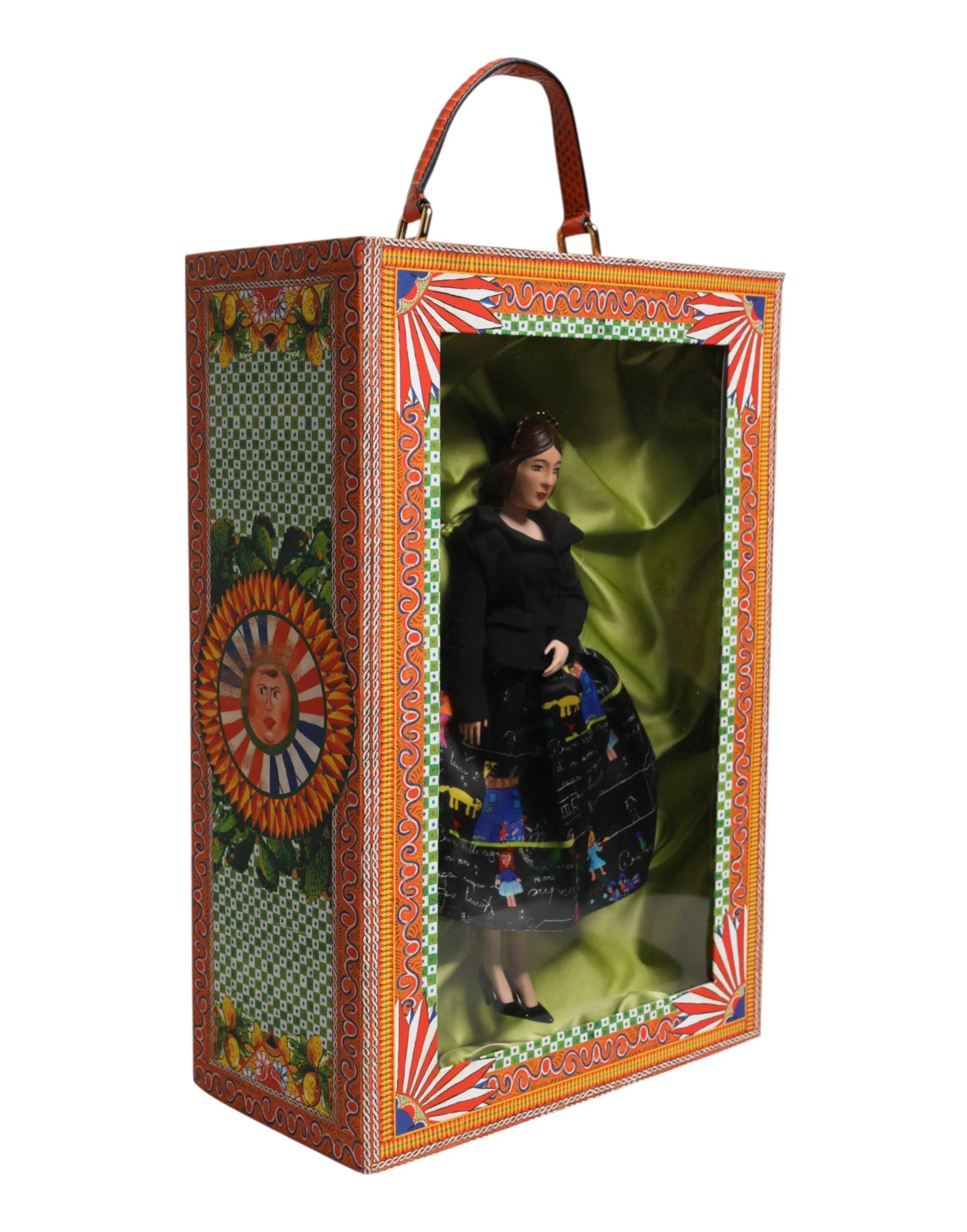 Dolce & Gabbana שמלה שחורה קרמיקה פורצלן אופנה עור סיציליה בובות