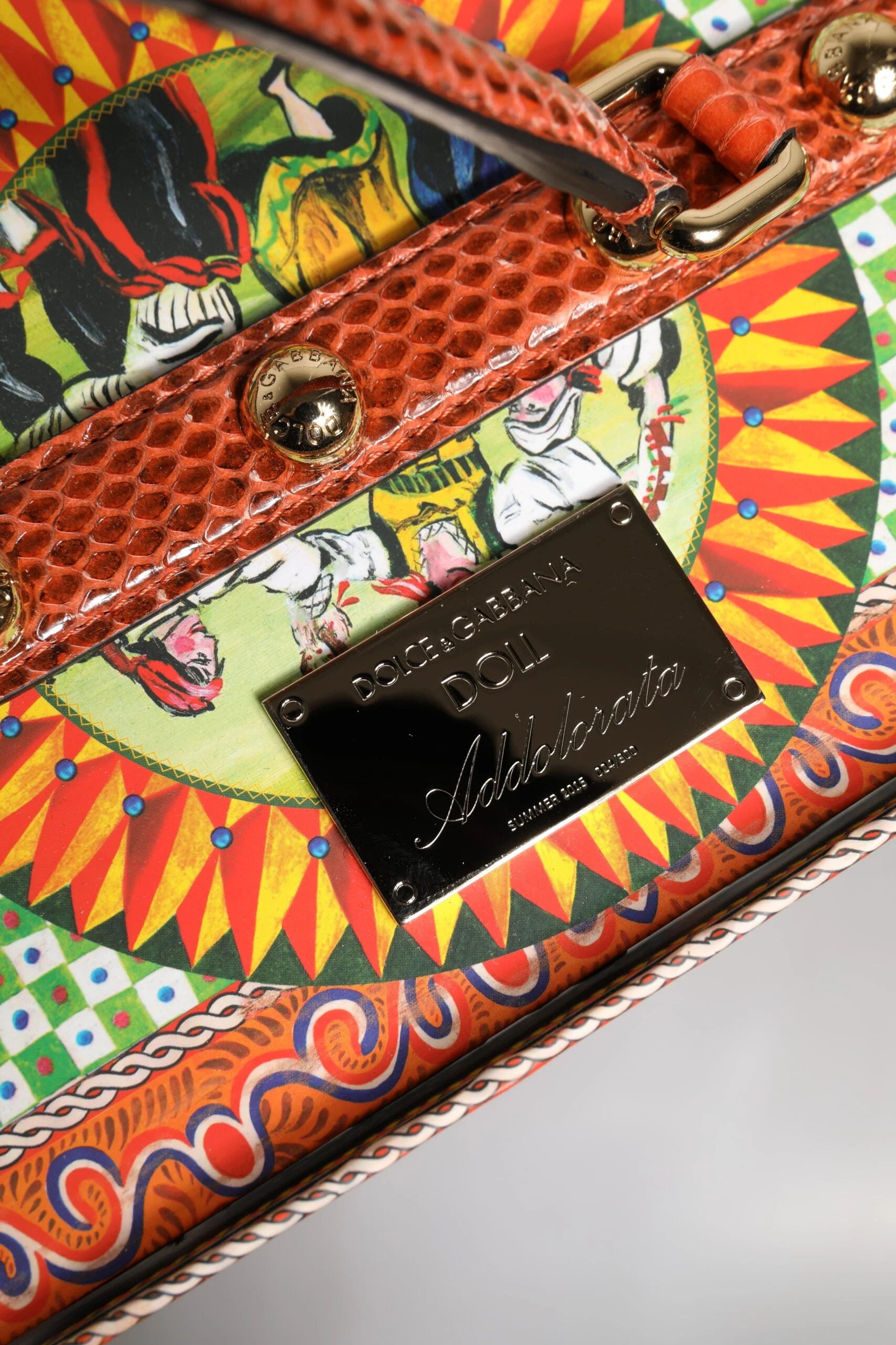 Dolce & Gabbana Black Dress Ceramic Porcelain Fashion Leather Sicily Dolls - Baguette Handbags