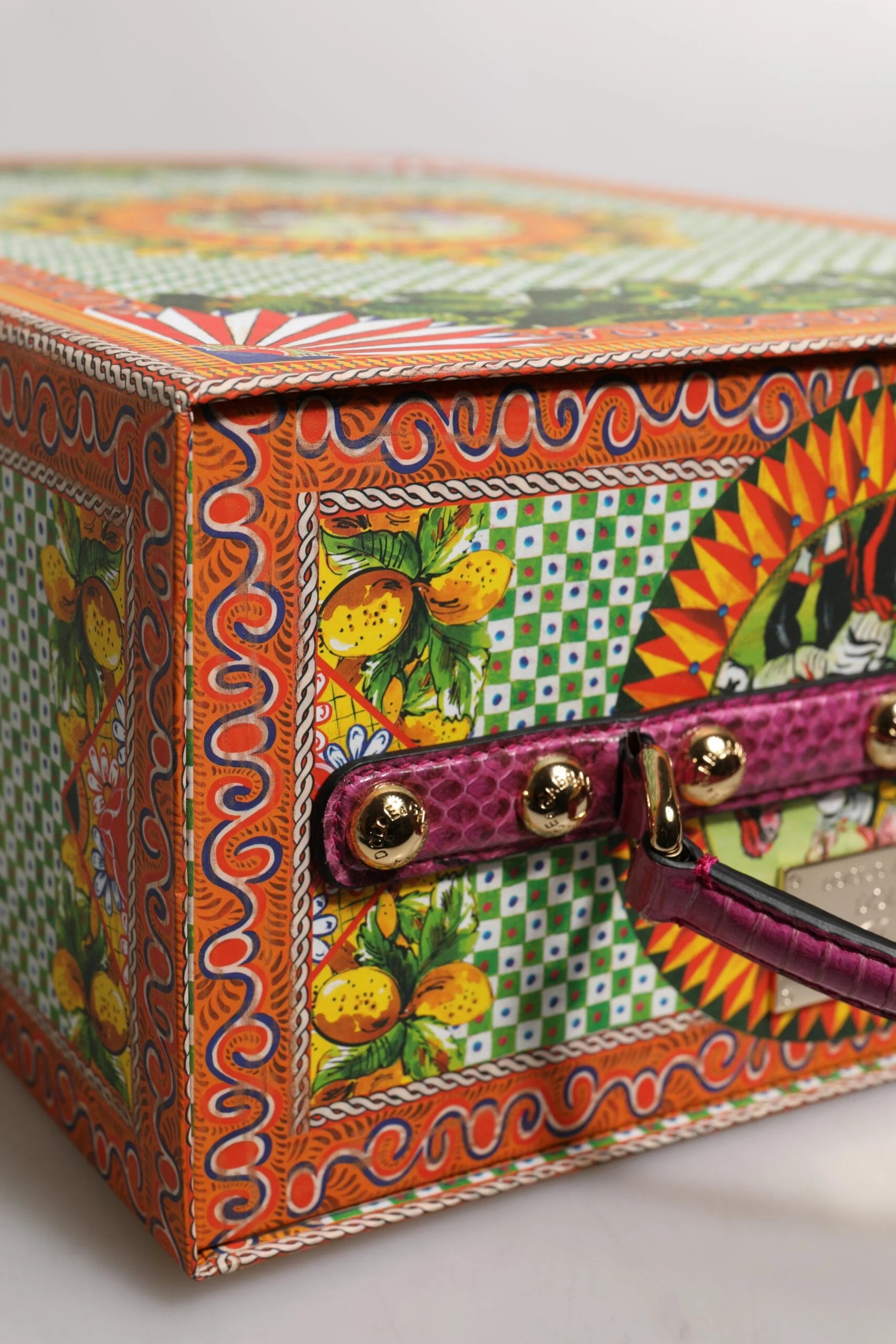 Dolce & Gabbana Black Dress Ceramic Porcelain Fashion Leather Sicily Dolls - Baguette Handbags