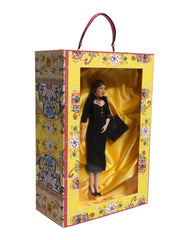 Dolce & Gabbana Black Dress Ceramic Porcelain Fashion Leather Sicily Dolls - Dollhouse Accessories