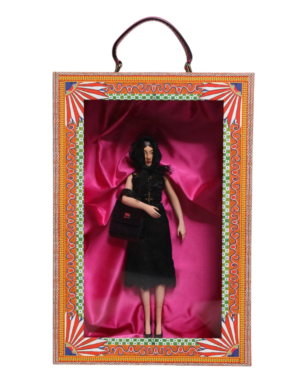 Dolce & Gabbana Black Dress Ceramic Porcelain Fashion Leather Sicily Dolls - Dresses