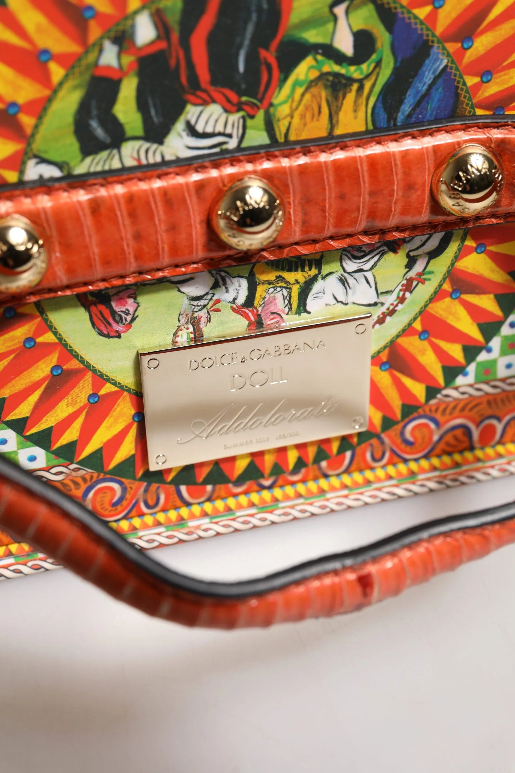 Dolce & Gabbana Black Dress Ceramic Porcelain Fashion Leather Sicily Dolls - Baguette Handbags