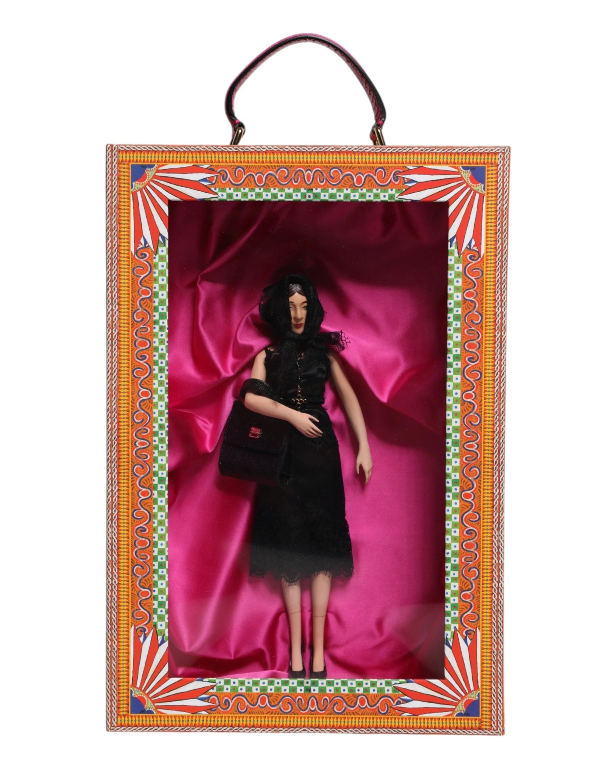 Dolce & Gabbana Black Dress Ceramic Porcelain Fashion Leather Sicily Dolls - Dresses