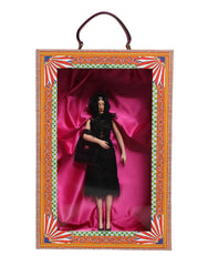 Dolce & Gabbana Black Dress Ceramic Porcelain Fashion Leather Sicily Dolls - Dresses