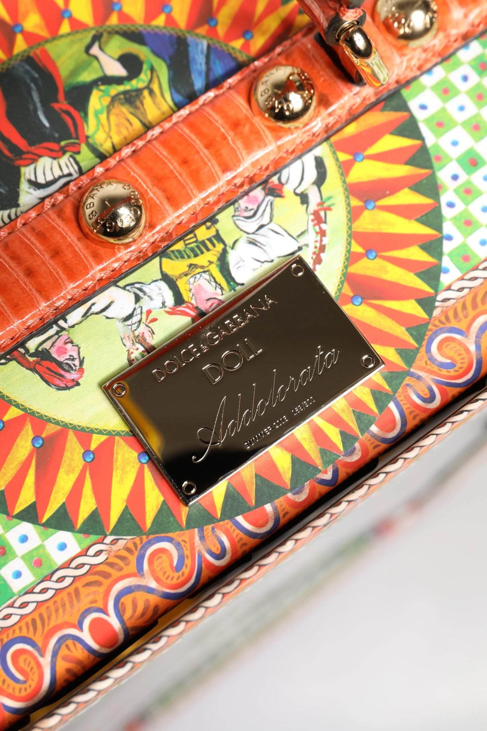 Dolce & Gabbana Black Dress Ceramic Porcelain Fashion Leather Sicily Dolls - Baguette Handbags