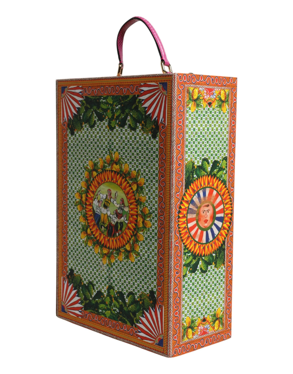 Dolce & Gabbana Black Dress Ceramic Porcelain Fashion Leather Sicily Dolls - Baguette Handbags