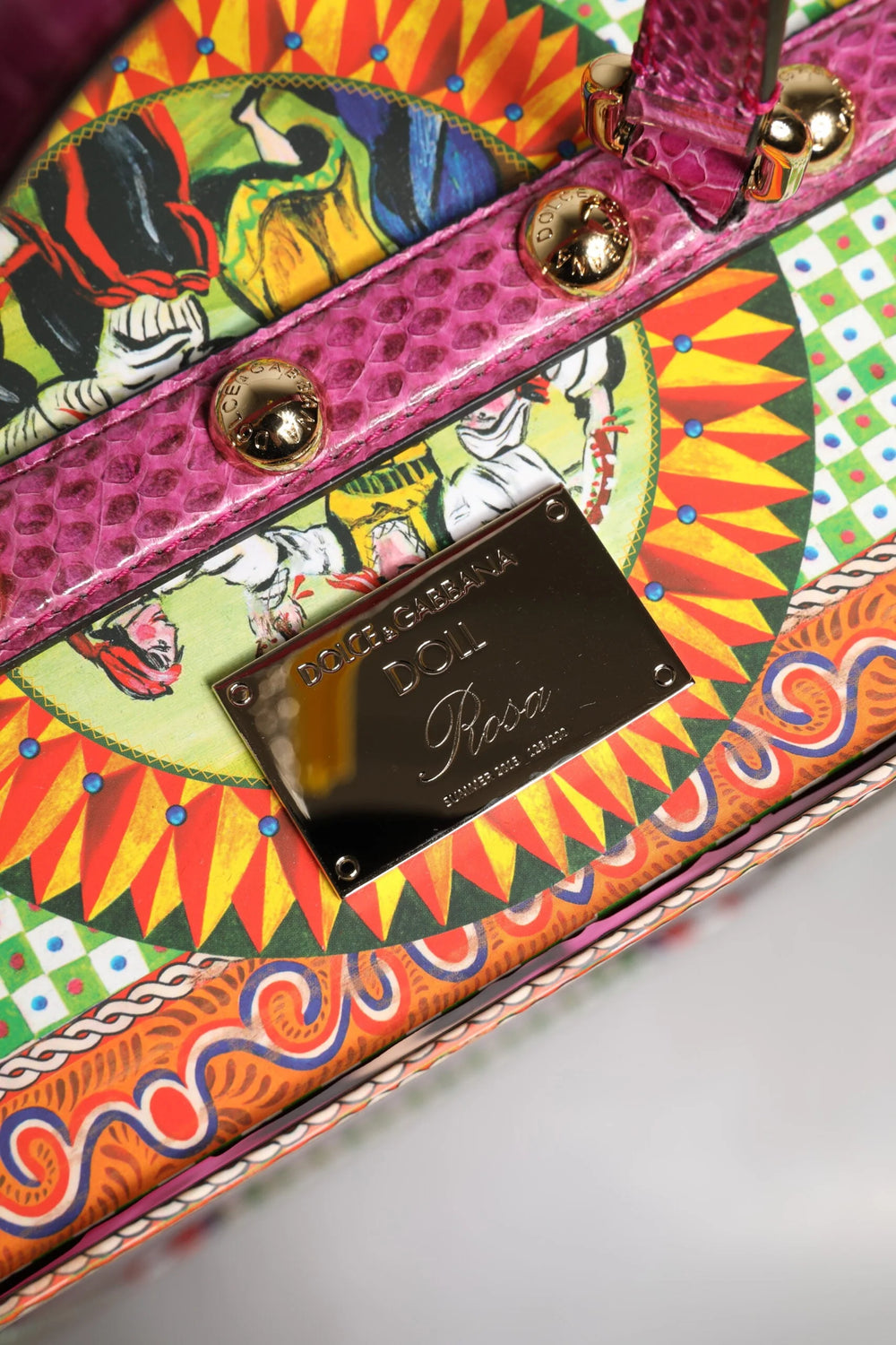 Dolce & Gabbana Black Dress Ceramic Porcelain Fashion Leather Sicily Dolls - Baguette Handbags