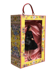 Dolce & Gabbana Black Dress Ceramic Porcelain Fashion Leather Sicily Dolls - Dollhouse Accessories