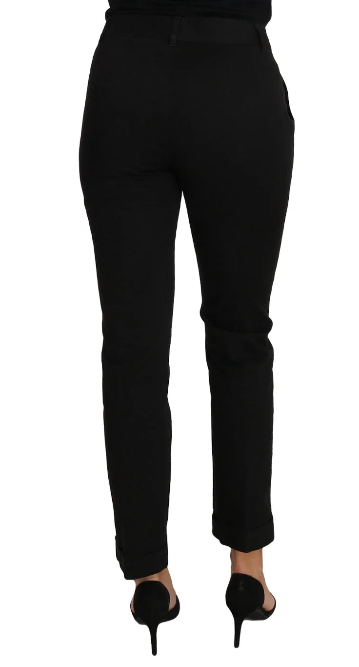 Dolce & Gabbana Black Dress Cropped Straight Straight Pants - IT40|S - Trousers