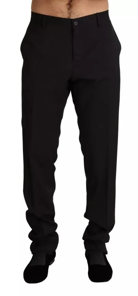 Dolce & Gabbana Black Dress Formal Skinny Pants - IT54 | XL - Trousers
