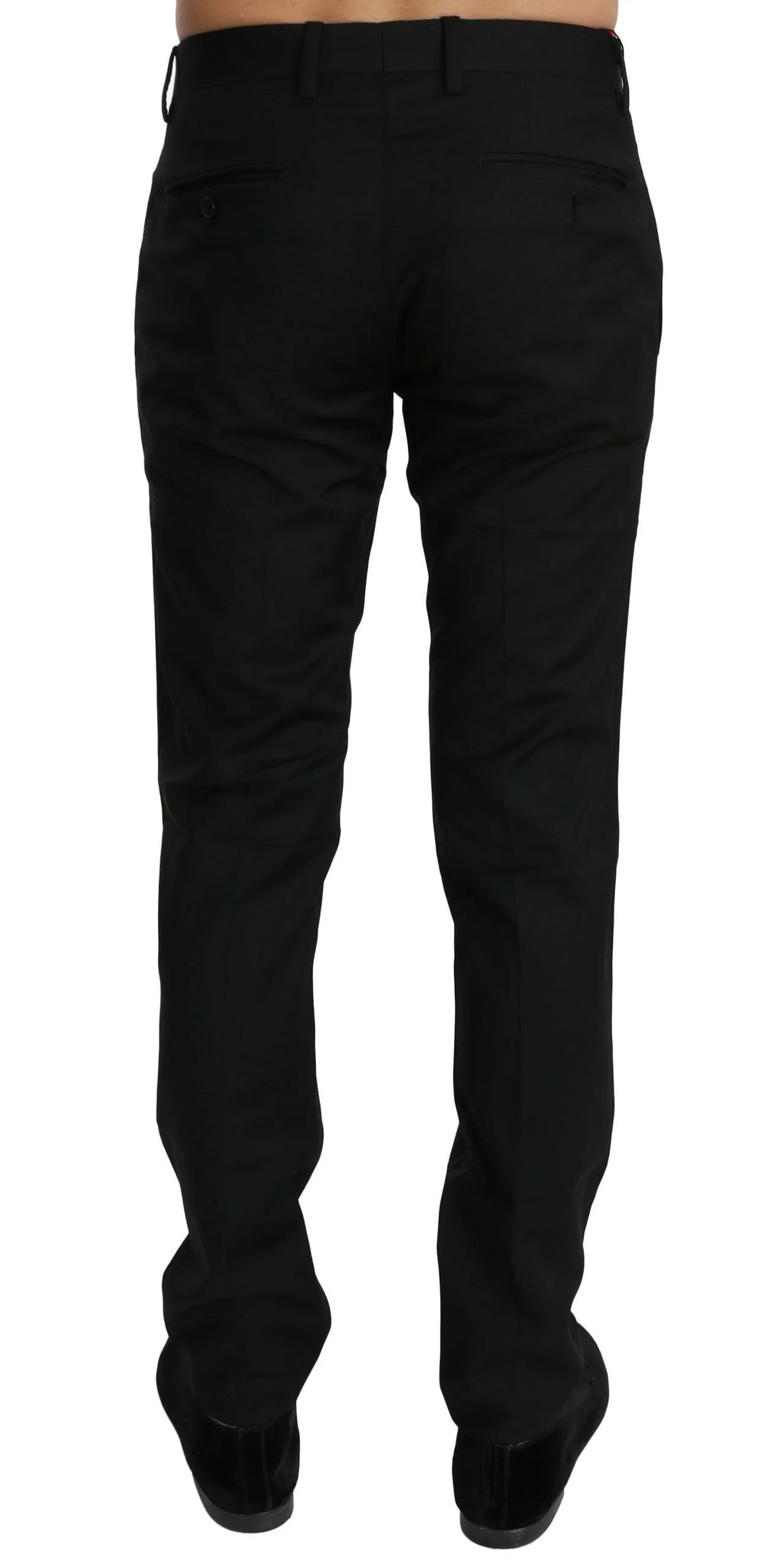 Dolce & Gabbana Black Dress Formal Trouser Mens Wool Pants - IT44 | XS - Trousers