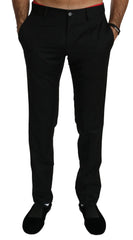Dolce & Gabbana Black Dress Formal Trouser Mens Wool Pants - IT44 | XS - Trousers