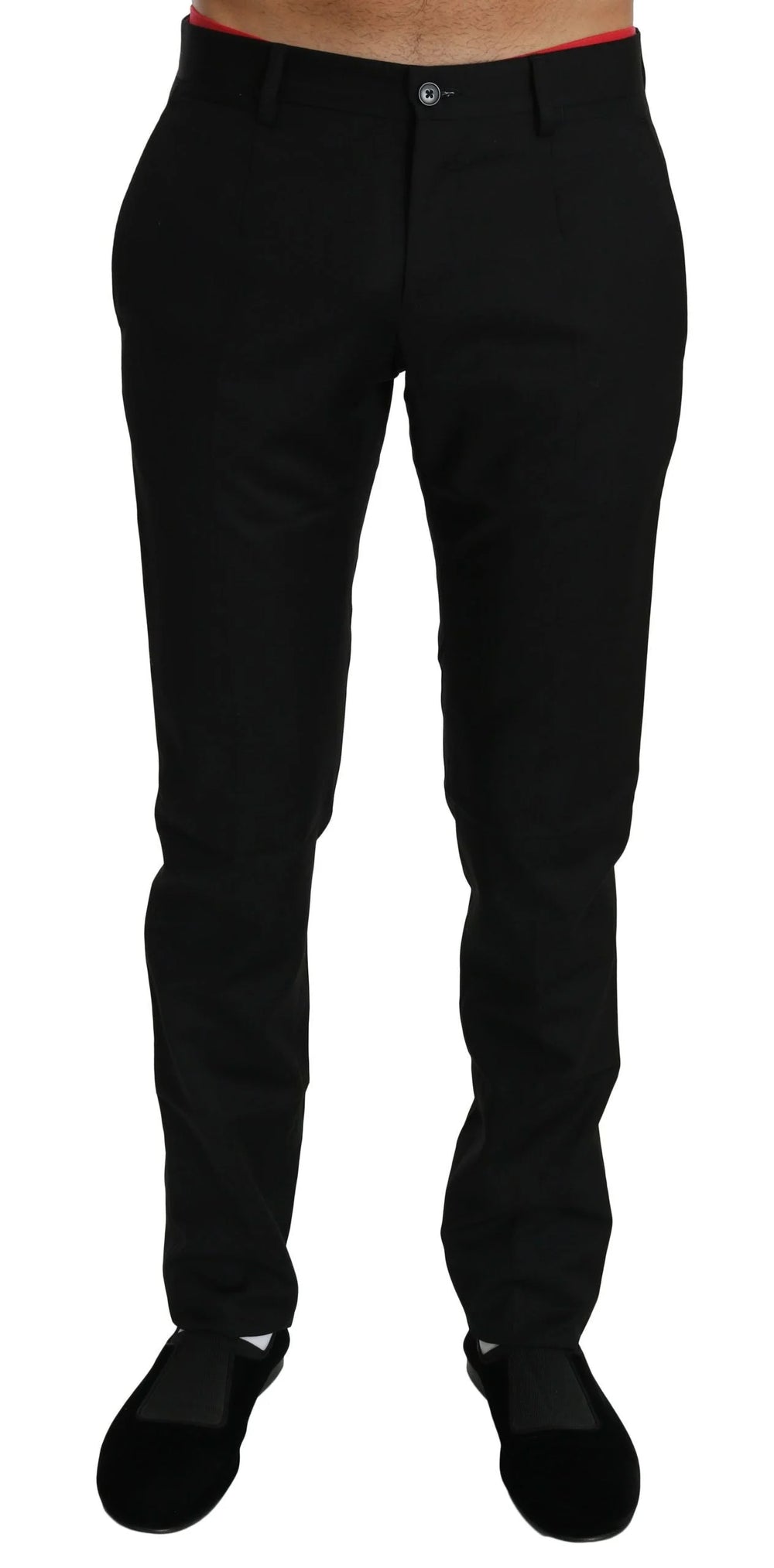 Dolce & Gabbana Black Dress Formal Trouser Mens Wool Pants - IT44 | XS - Trousers