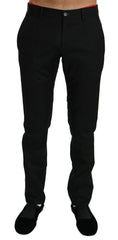 Dolce & Gabbana Black Dress Formal Trouser Mens Wool Pants - IT44 | XS - Trousers