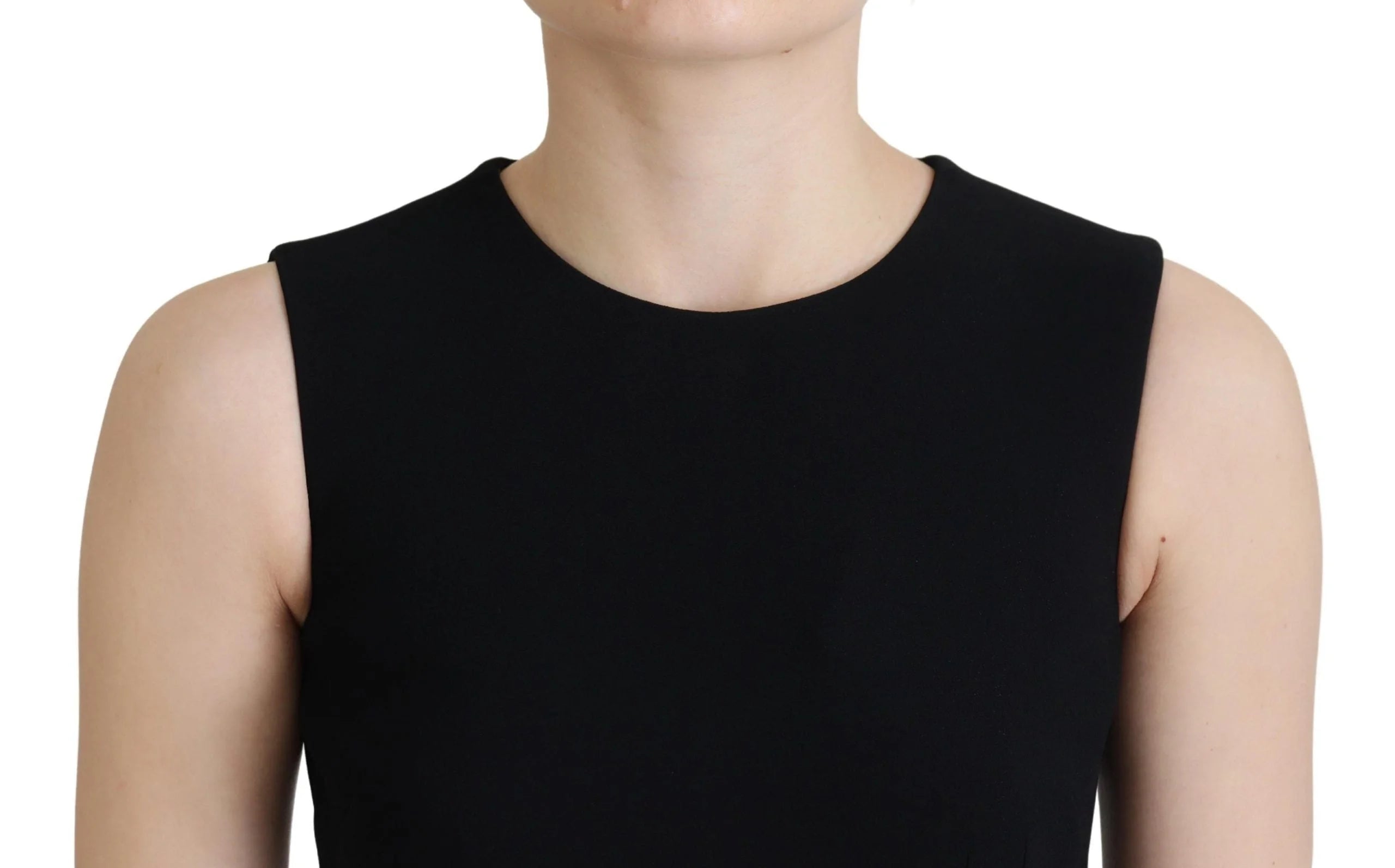 Dolce & Gabbana Black Dress Sheath Flare Viscose Dress - Dresses