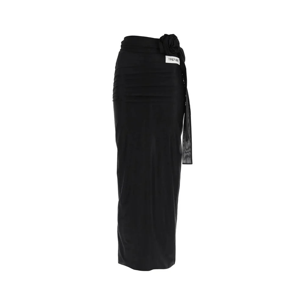 Dolce & Gabbana Black Elastane Long Skirt - 42