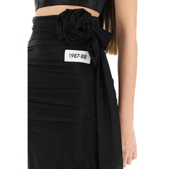 Dolce & Gabbana Black Elastane Long Skirt - 42