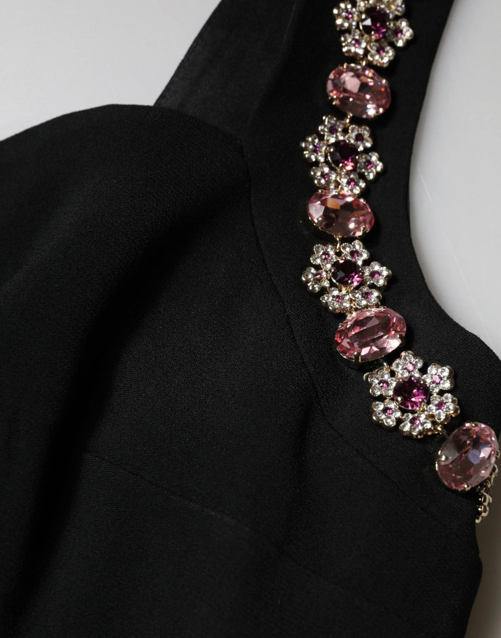 Dolce & Gabbana Black Embellished Bodycon Long Gown Dress - IT48|XXL