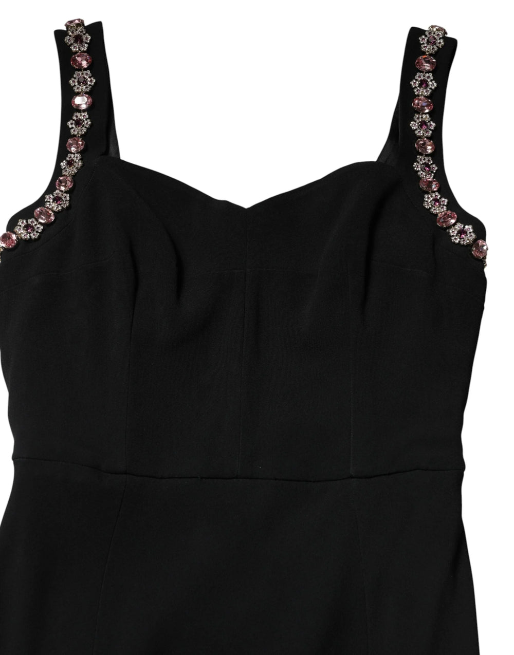 Dolce & Gabbana Black Embellished Bodycon Long Gown Dress - IT48|XXL
