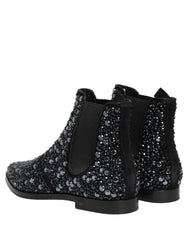 Dolce & Gabbana Fekete Ankle Boots Díszítéssel - EU45/US12