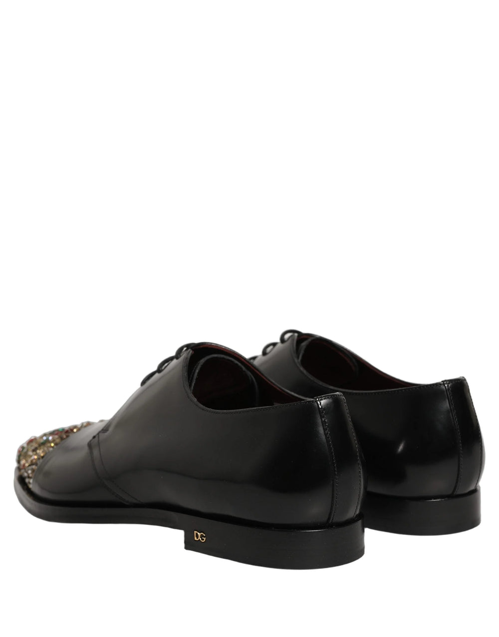Dolce & Gabbana Black Embellished Derby Dress Formal Shoes - EU44/US11