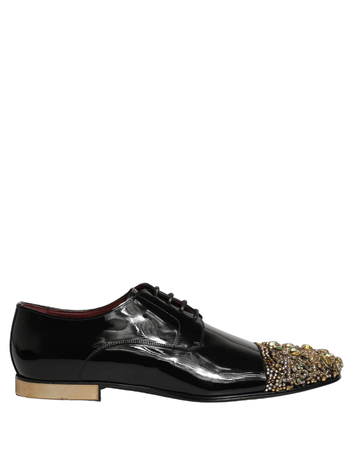 Dolce & Gabbana Black Embellished Men Derby Dress Formal Shoes - EU44/US11