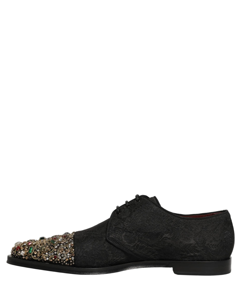 Dolce & Gabbana Black Embellished Men Derby Dress Formal Shoes - EU44/US11