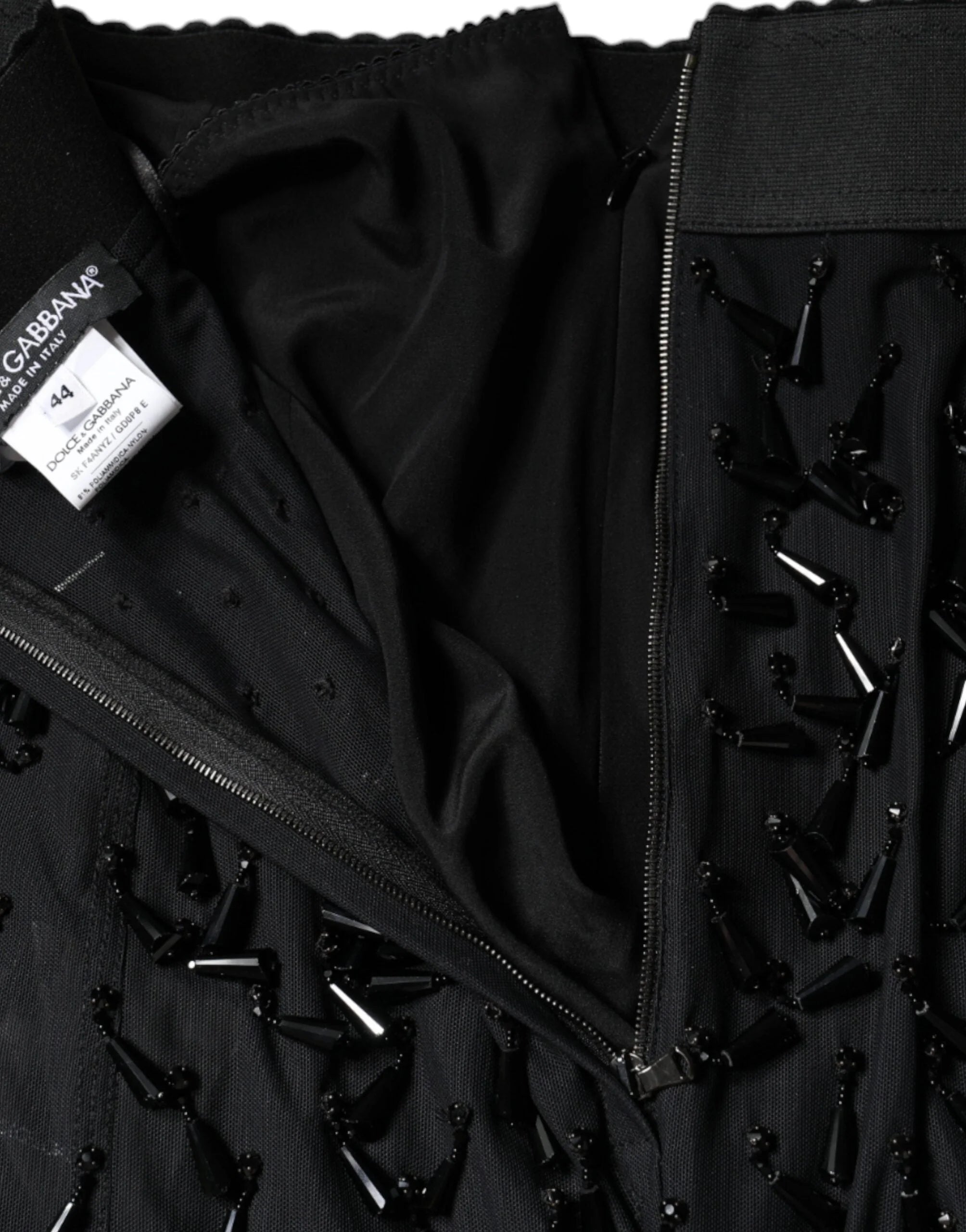 Dolce & Gabbana Black Embellished Pencil Cut Midi Skirt - IT44 | L - Skirts