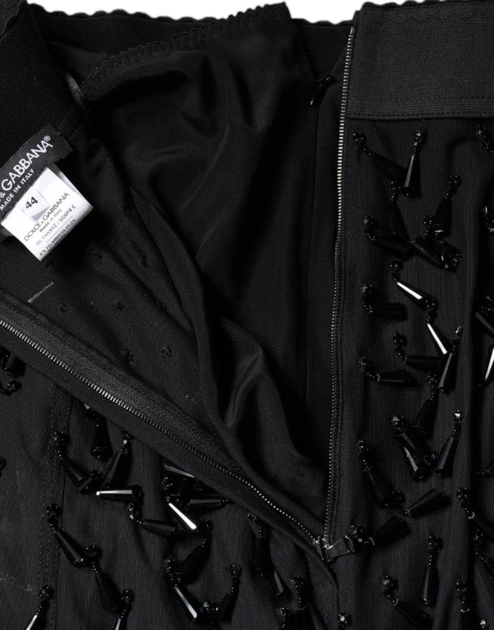 Dolce & Gabbana Black Embellished Pencil Cut Midi Skirt - IT44 | L - Skirts