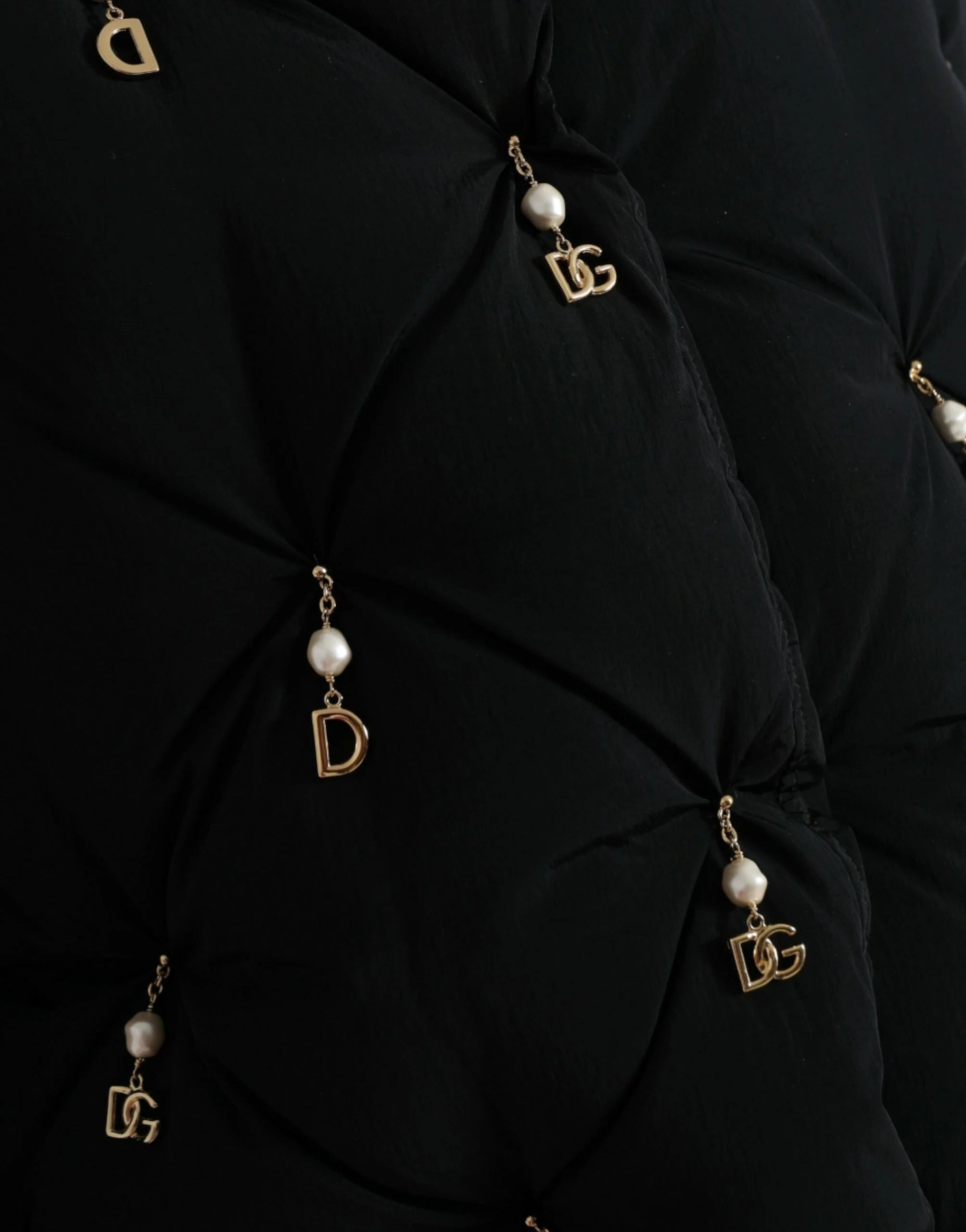 Dolce & Gabbana Black Embellished Quilted Shell Bomber Jacket - IT42|M - Puffer Jackets