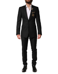 Dolce & Gabbana Black Embellished Single Breasted 2 Pc Suit - IT44 | XS
