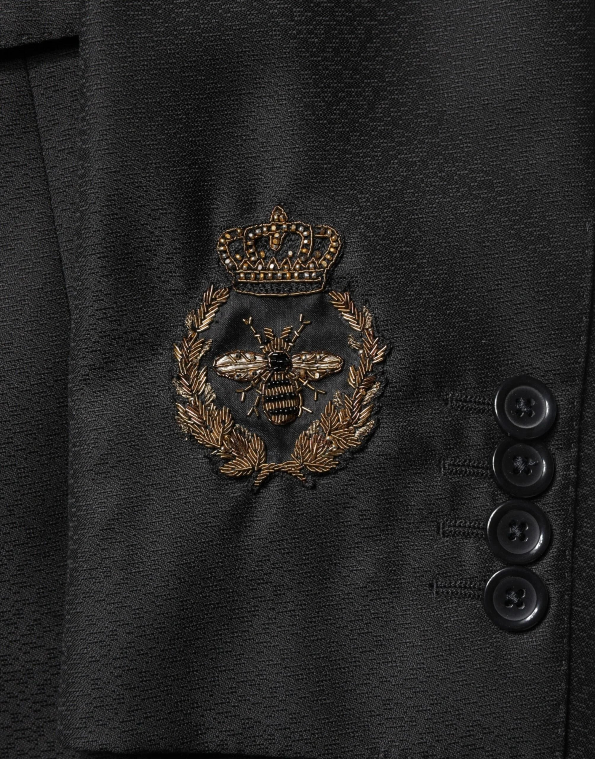 Dolce & Gabbana Black Embellished Single Breasted 2 Pc Suit - IT44 | XS