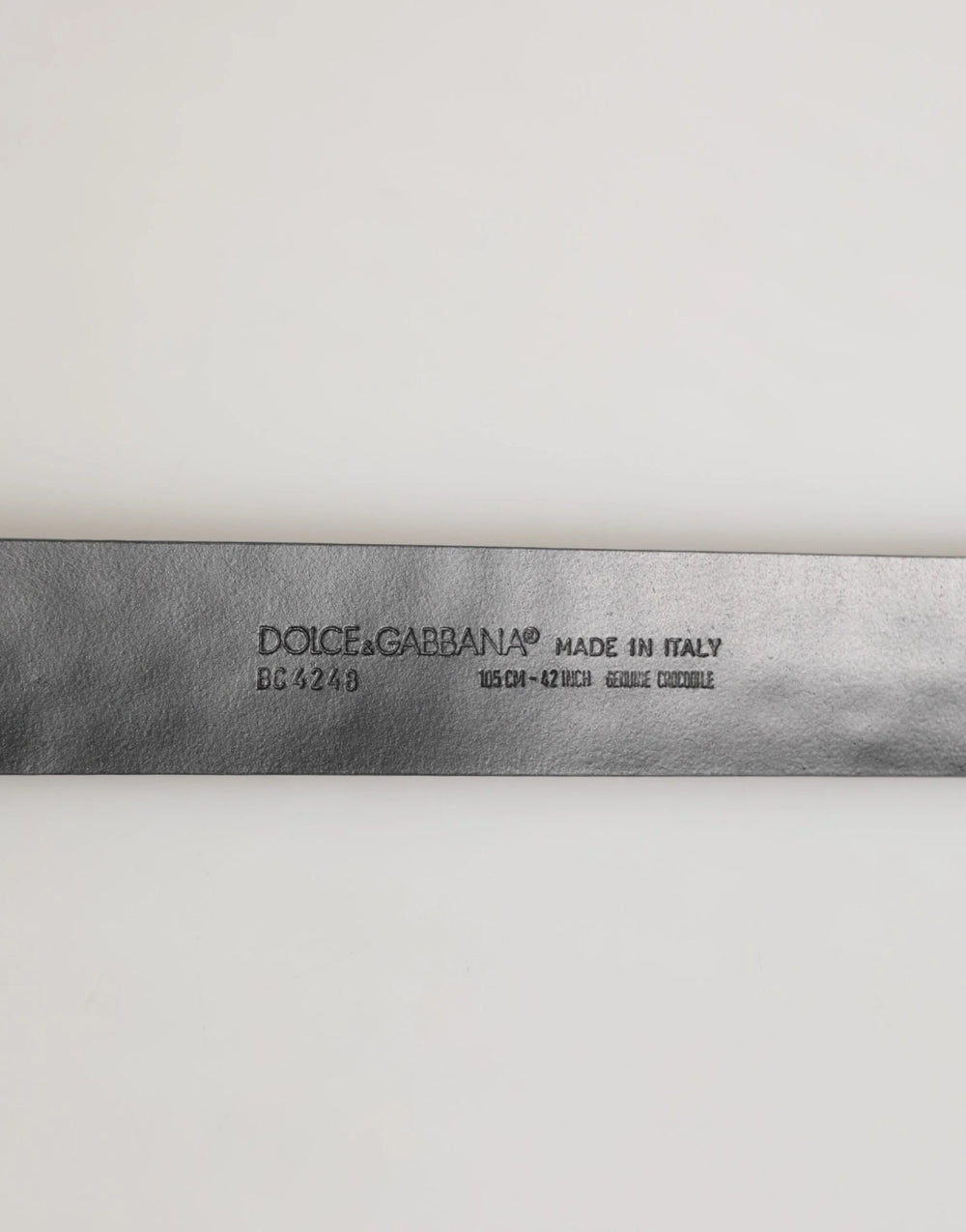 Dolce & Gabbana Black Exotic Leather DG Logo Buckle Belt - Belts