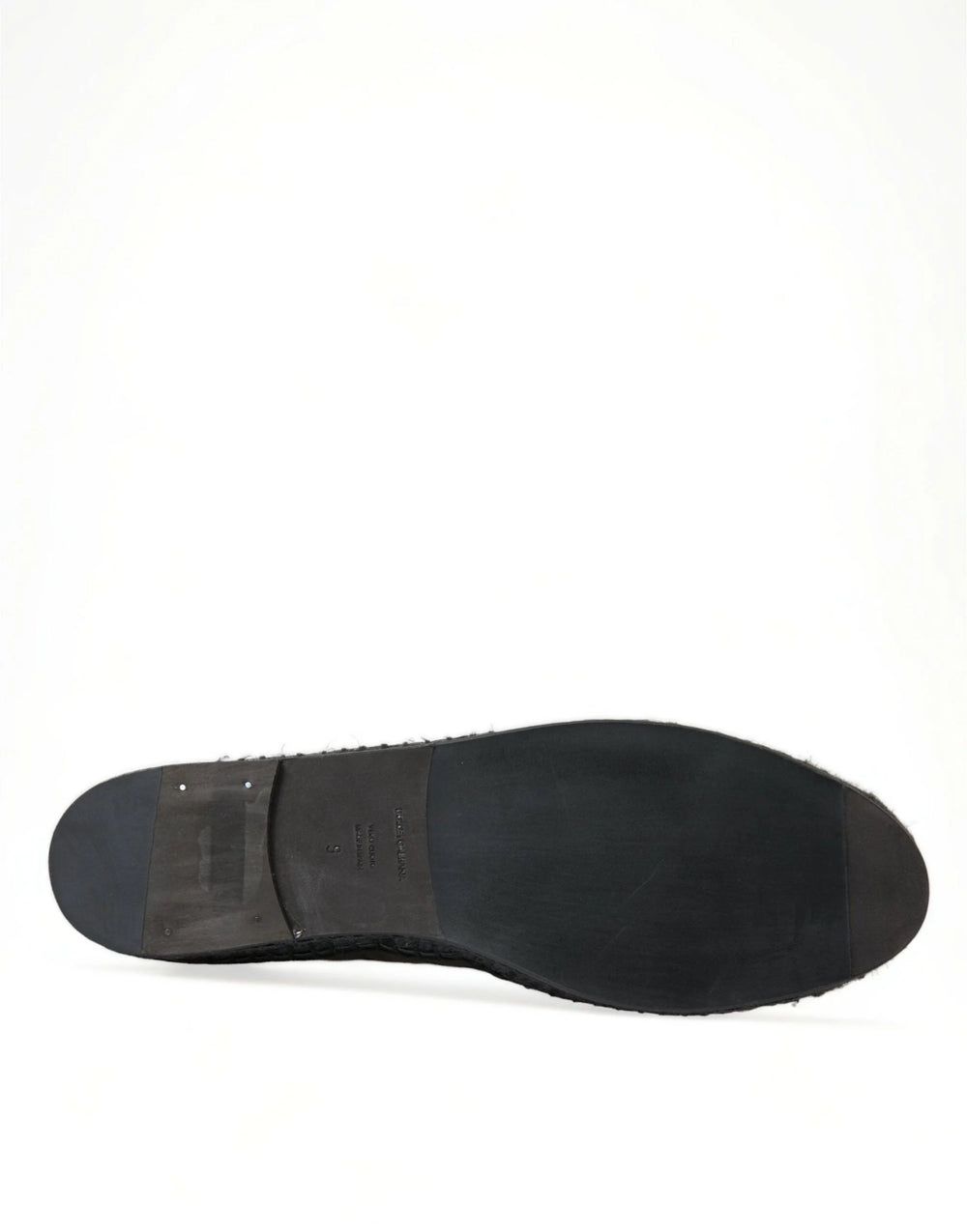 Dolce & Gabbana Black Exotic Leather Espadrilles Slip On Shoes - EU43/US10