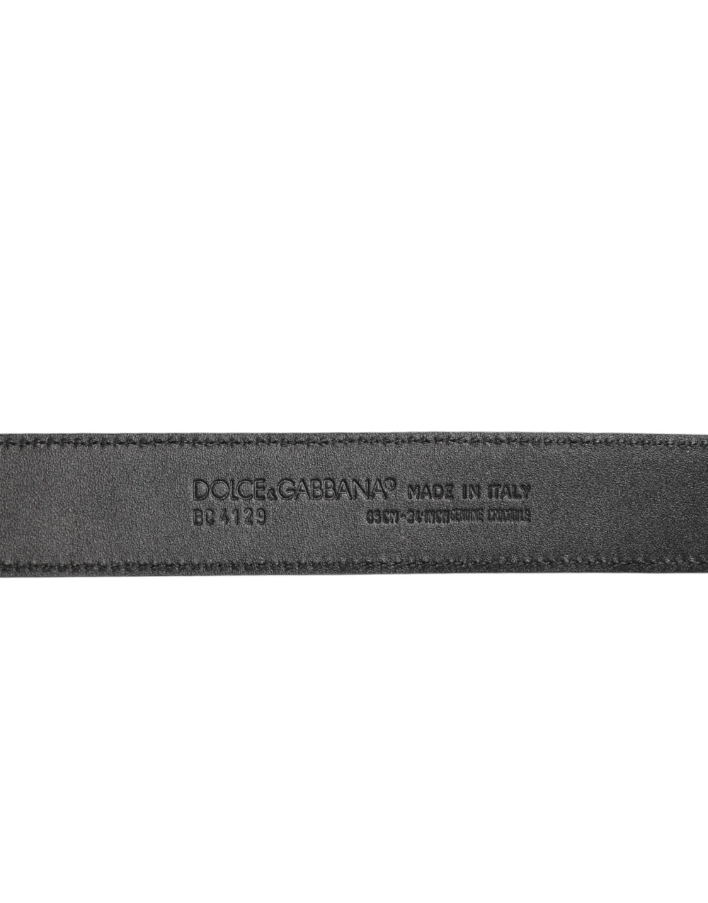Dolce & Gabbana Black Exotic Leather Metal Logo Buckle Belt - 85 cm / 34 Inches - Belts