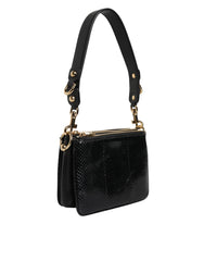 Dolce & Gabbana Black Exotic Leather Shoulder Sling Clutch Bag - Shoulder Bags