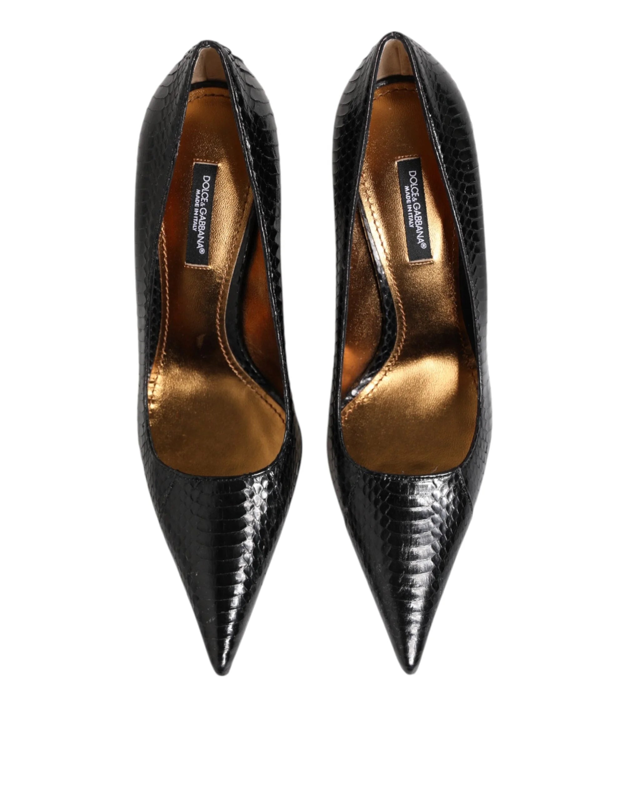 Dolce & Gabbana Black Exotic Leather Stiletto Pumps Shoes - EU36.5/US6 - Heels