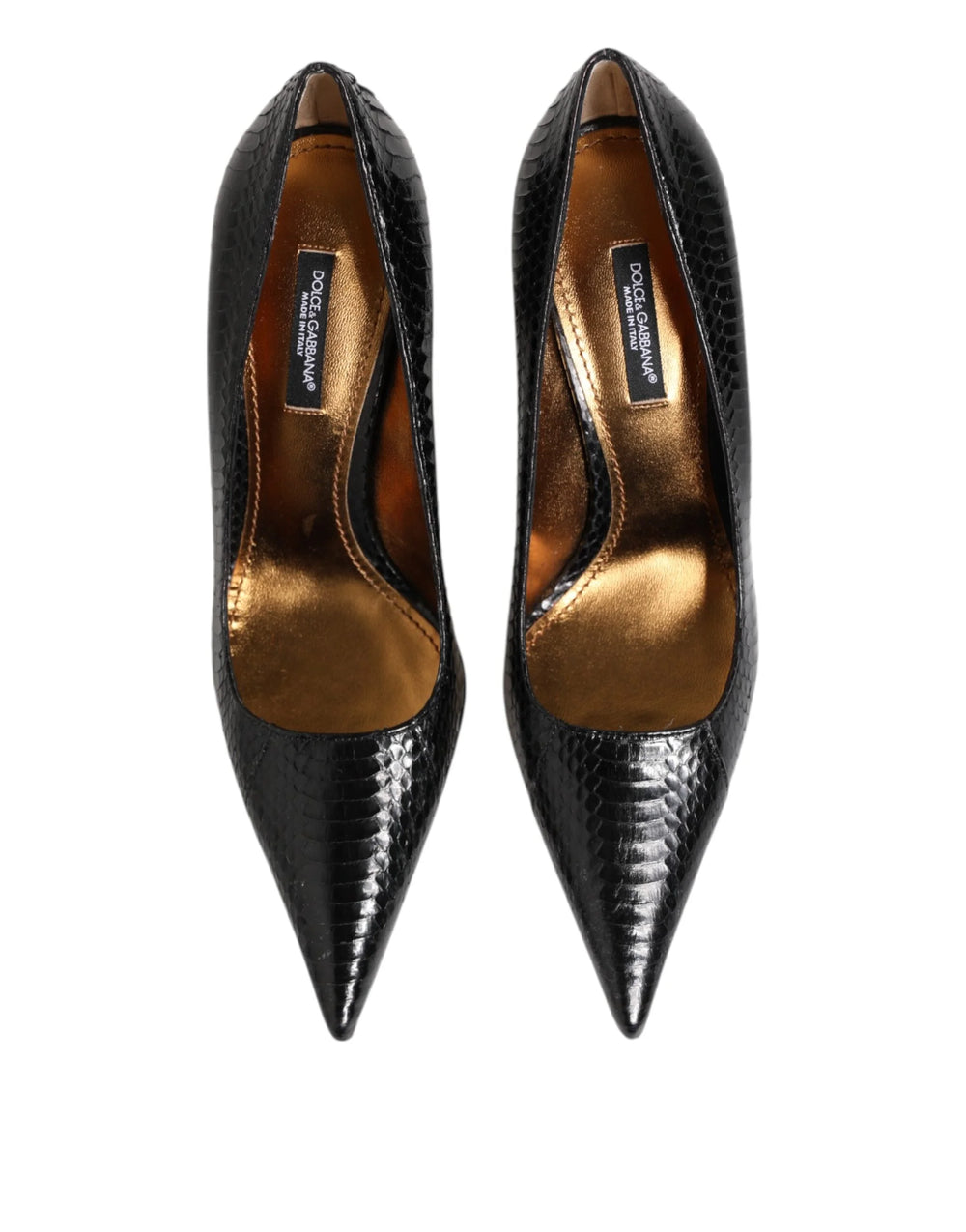 Dolce & Gabbana Black Exotic Leather Stiletto Pumps Shoes - EU36.5/US6 - Heels