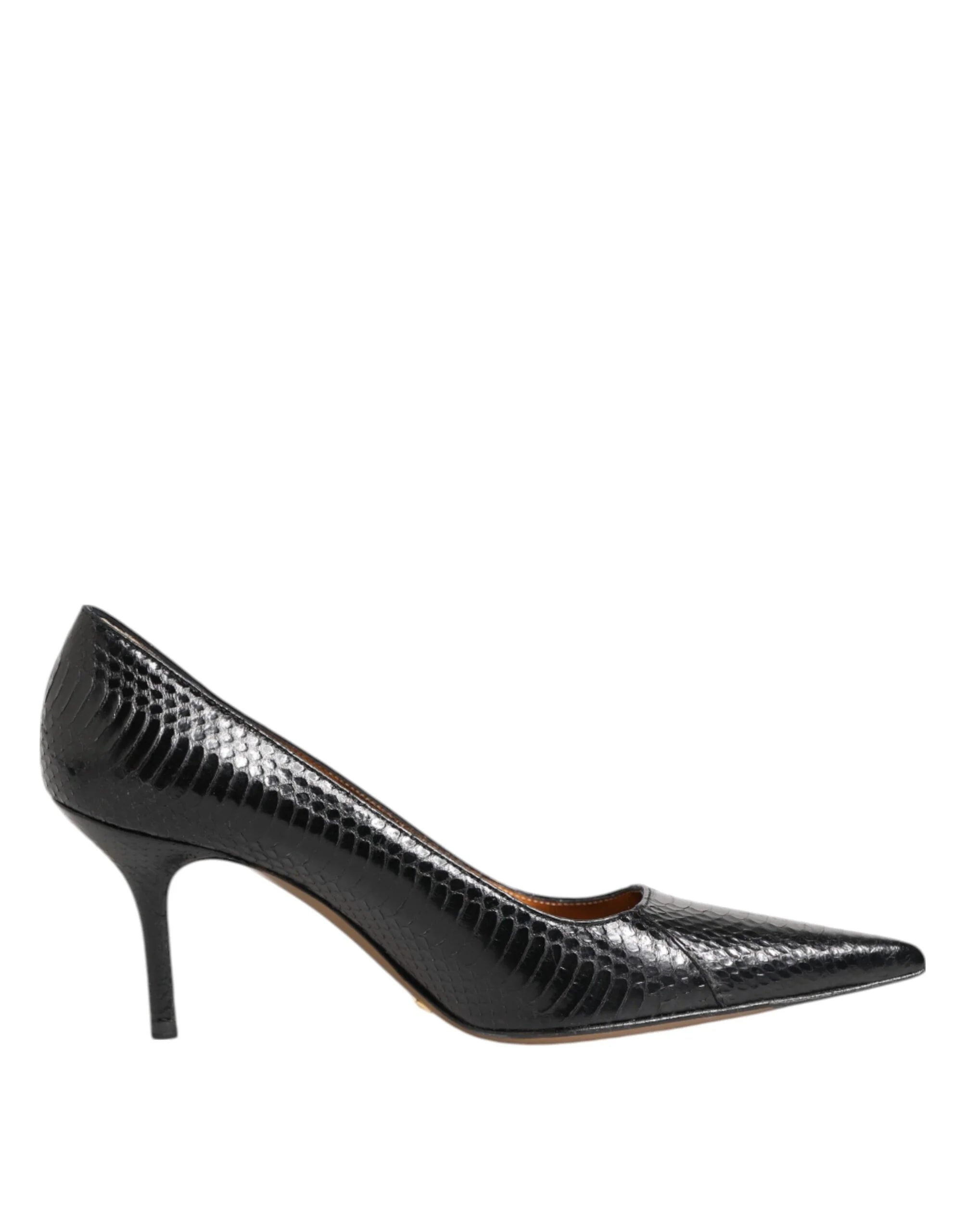 Dolce & Gabbana Black Exotic Leather Stiletto Pumps Shoes - EU36.5/US6 - Heels