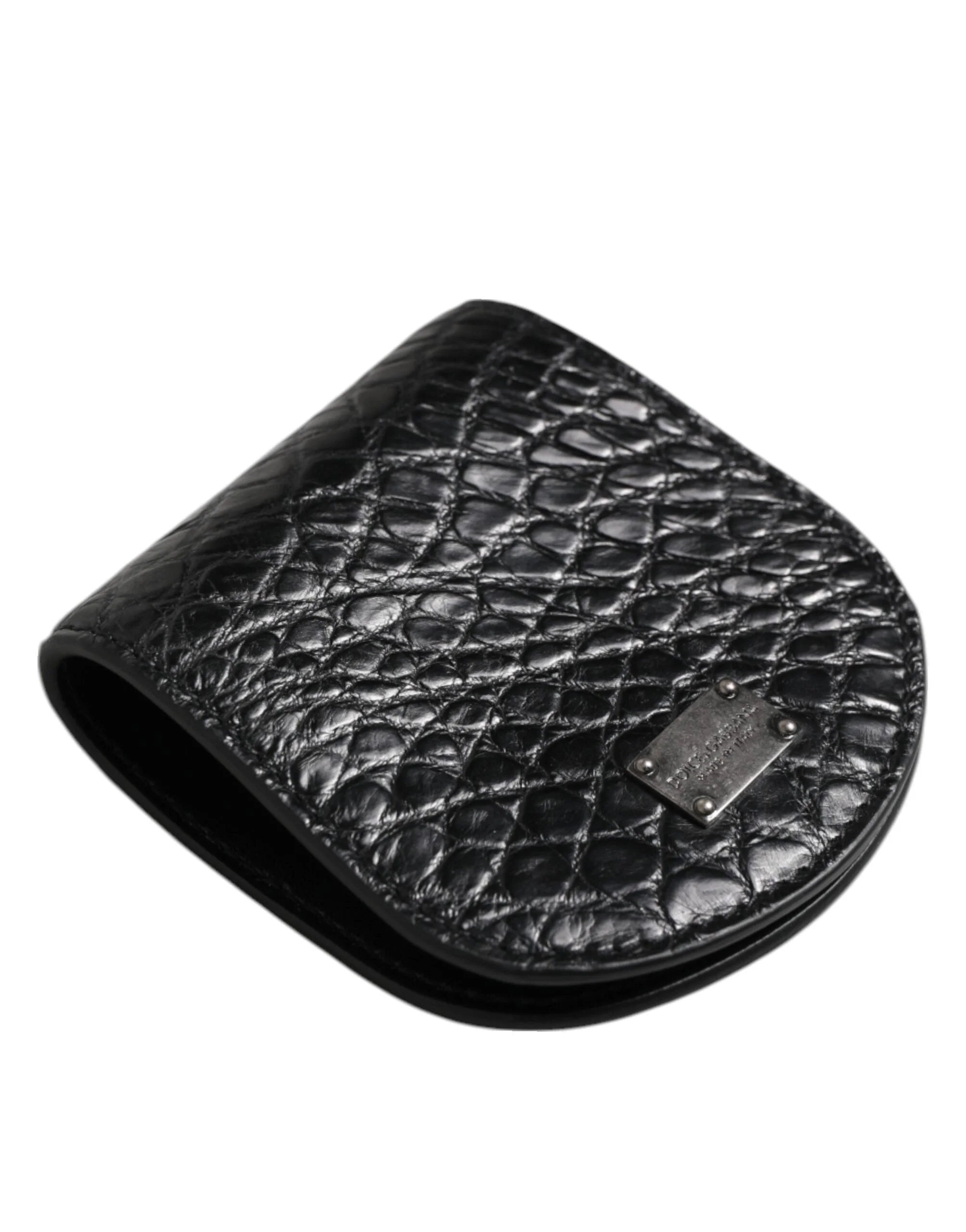 Dolce & Gabbana Black Exotic Skin Coin Condom Case Holder Pocket Wallet - Sex Toys & Erotic Games