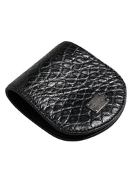 Dolce & Gabbana Black Exotic Skin Coin Condom Case Holder Pocket Wallet - Sex Toys & Erotic Games