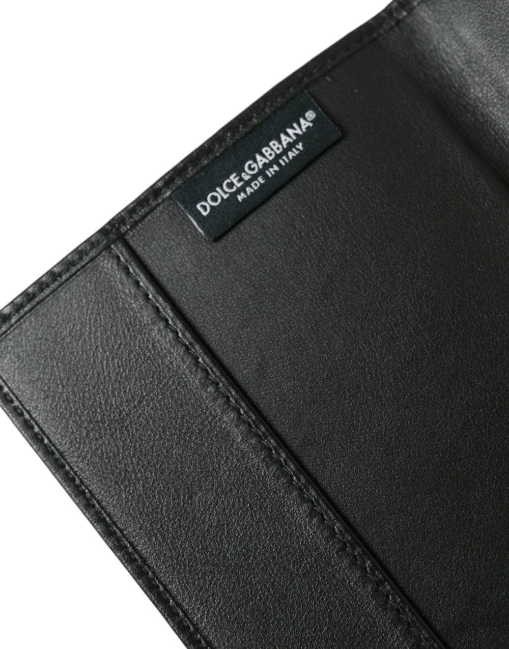 Dolce & Gabbana Black Exotic Skin Leather Long Bifold Passport Holder - Travel Wallets