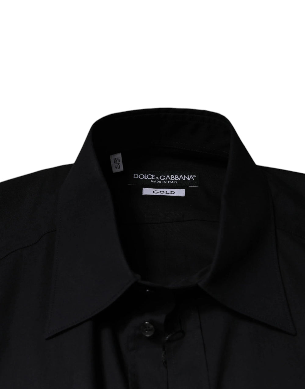 Dolce & Gabbana Black Eye Patch Long Sleeve GOLD Dress Shirt - IT40 | M - Shirts