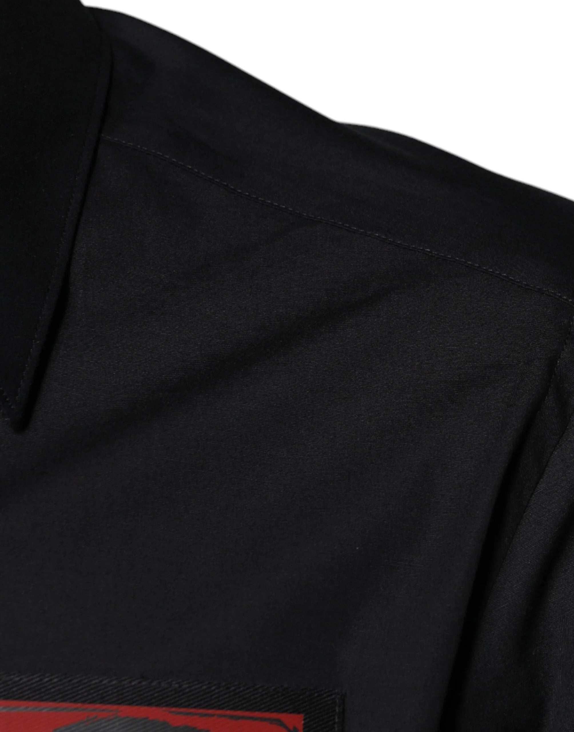 Dolce & Gabbana Black Eye Patch Long Sleeve GOLD Dress Shirt - IT40 | M - Shirts