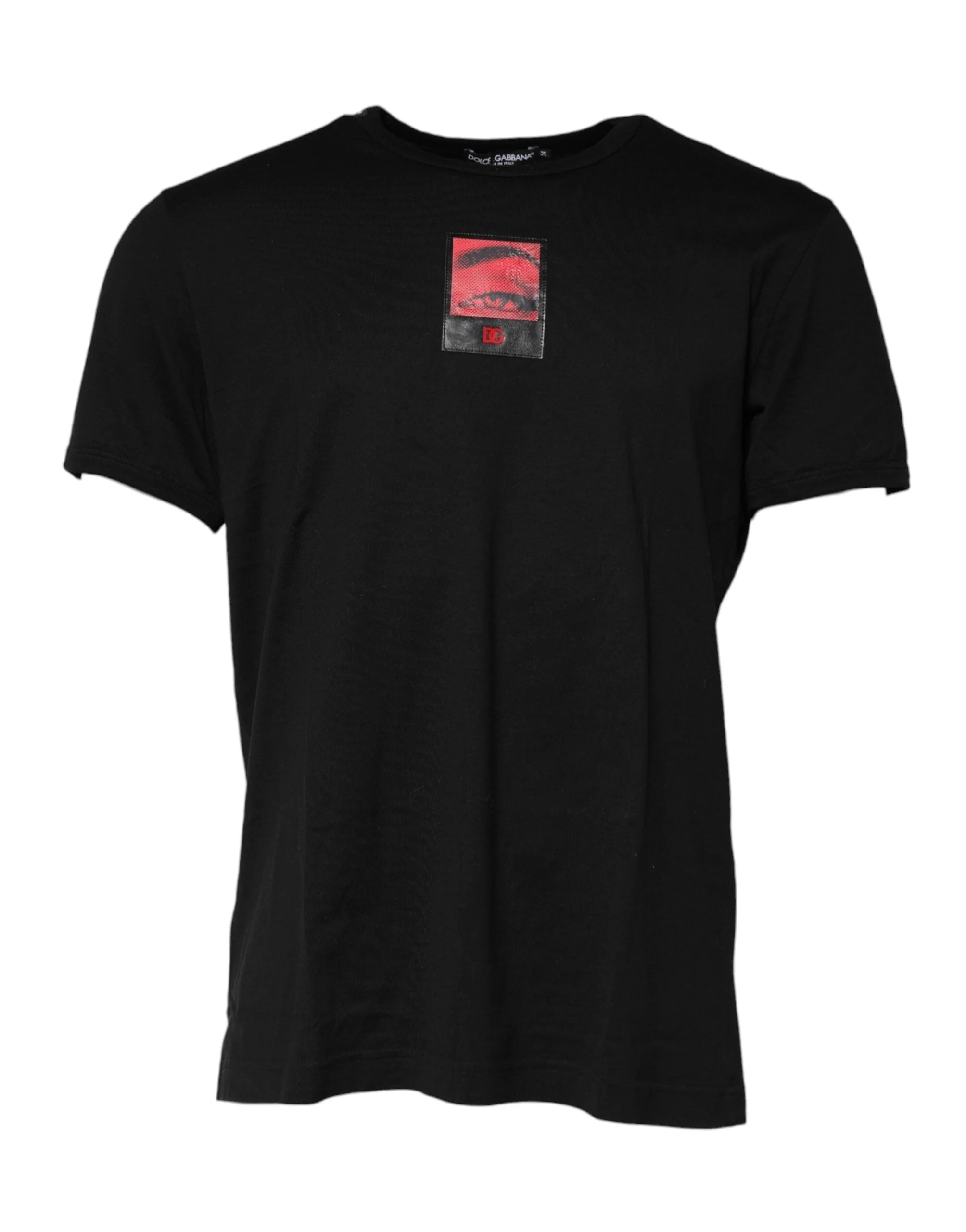 Dolce & Gabbana Black Eye Print Cotton Men Crew Neck T-shirt - IT54 | XL - T-Shirts