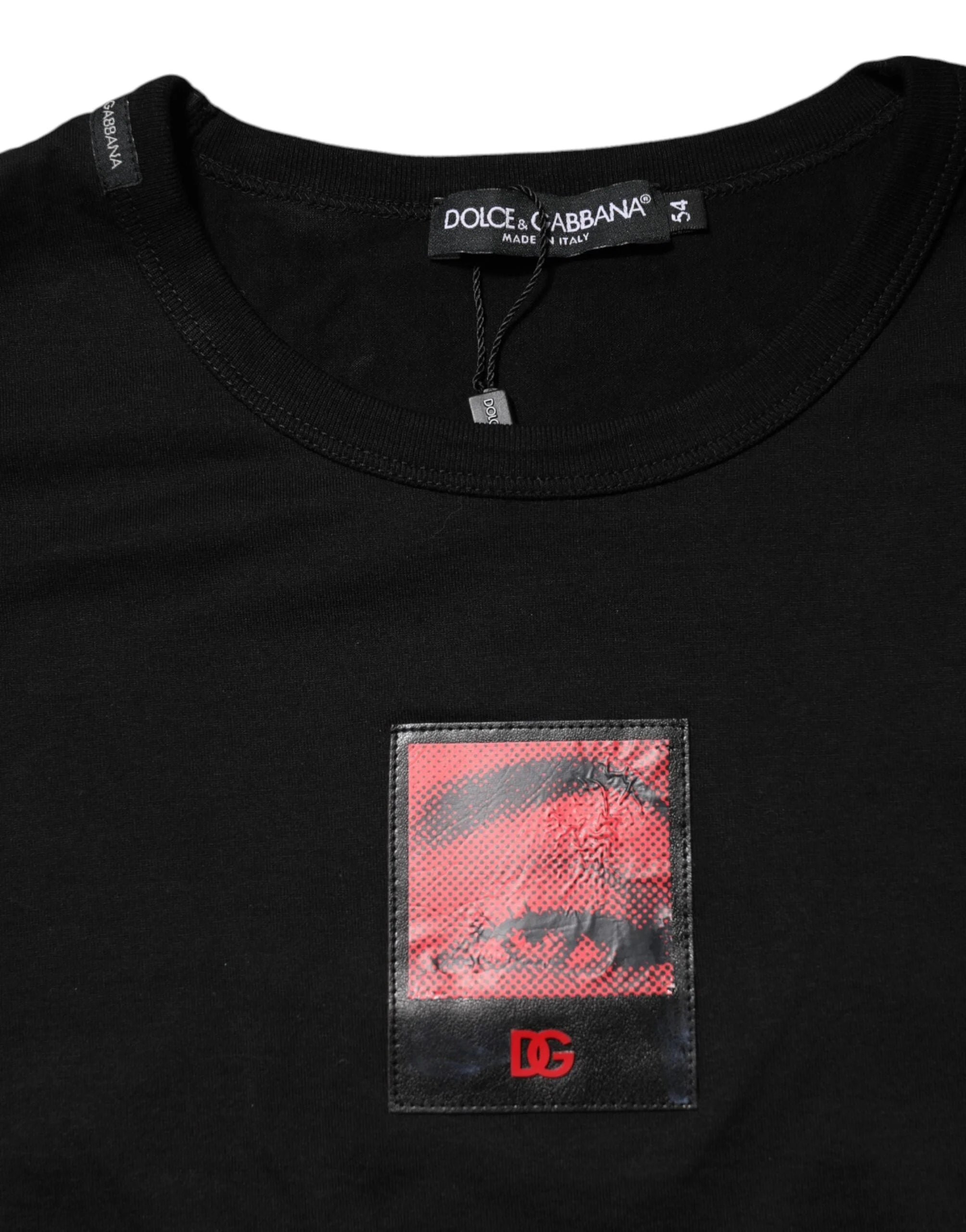 Dolce & Gabbana Black Eye Print Cotton Men Crew Neck T-shirt - IT54 | XL - T-Shirts