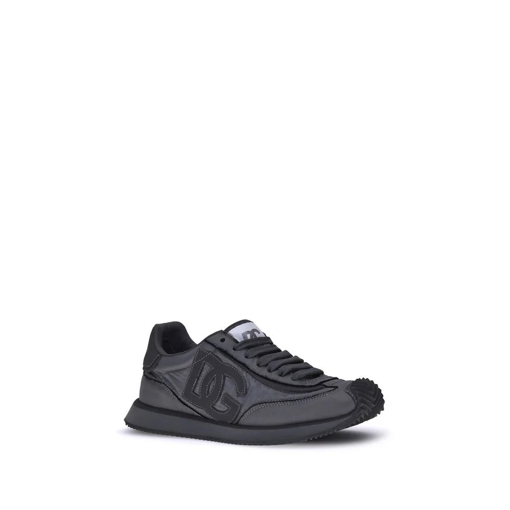 Dolce & Gabbana Black Fabric Athletic Sneakers