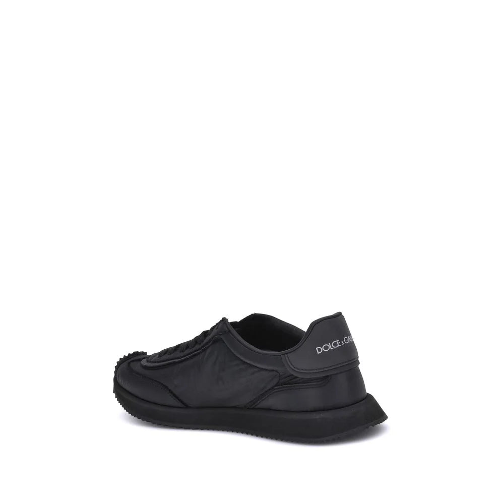 Dolce & Gabbana Black Fabric Athletic Sneakers