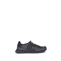 Dolce & Gabbana Black Fabric Athletic Sneakers