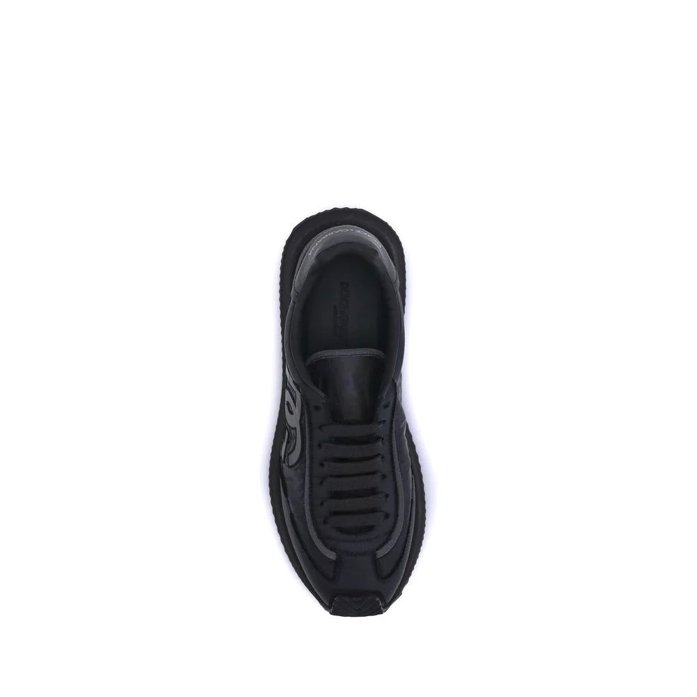 Dolce & Gabbana Black Fabric Athletic Sneakers